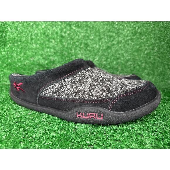 Kuru Draft Women’s Black Gray Knit Mesh Knit Slippers Size US 8 - Picture 1 of 8